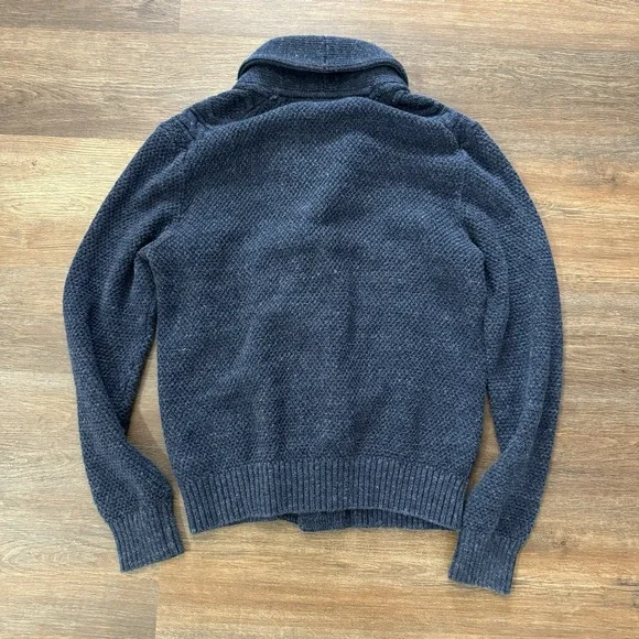 Gap Blue Cable Knit Chunky Cardigan Men's Sz L Fisherman Classic